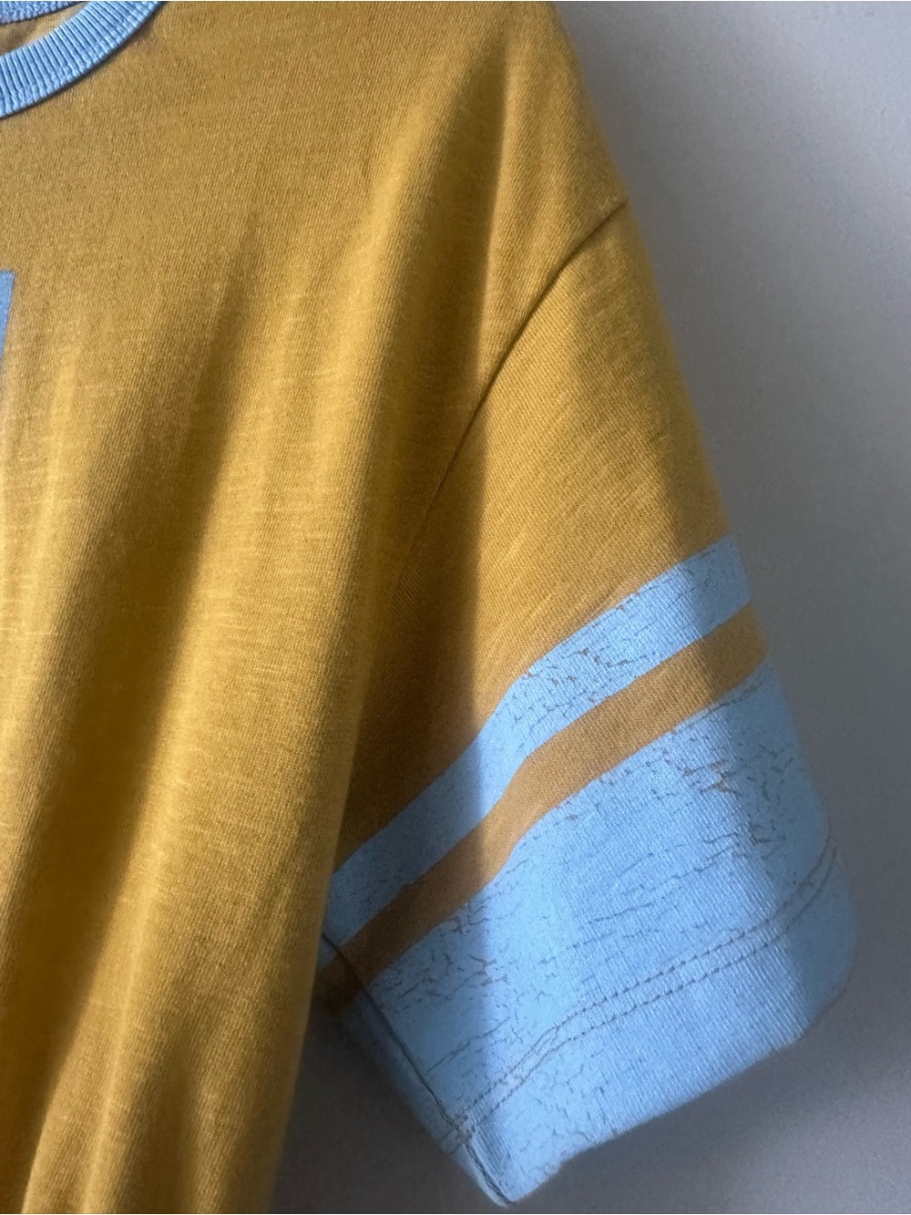 Sundry Mustard and Light Blue '11' Jersey Dress - Picture 3 of 6